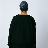 MILESTONE QUATER ZIP PULLOVER -BLACK