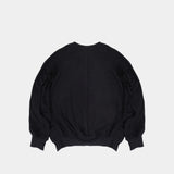 MILESTONE QUATER ZIP PULLOVER -BLACK
